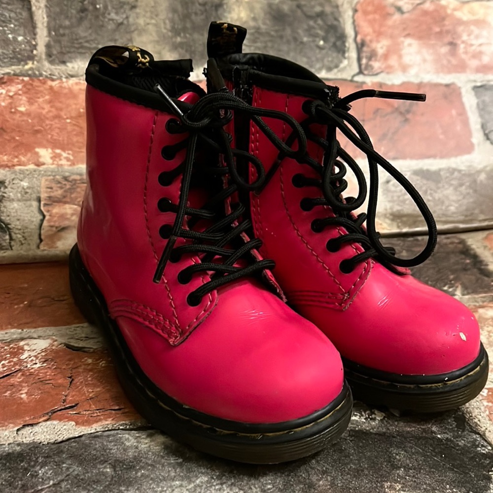 Dr.Martens Girls High Top Pink Boots